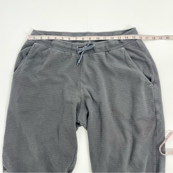 ROBIES Grey 100% Cotton High End Unwind Lounge Pant Waffle Print Athleisure L - Picture 12 of 13